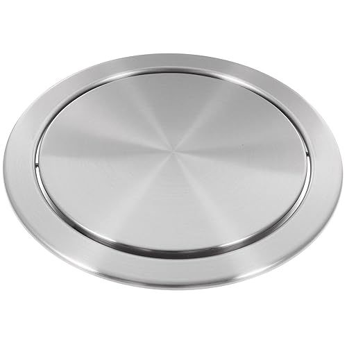 Uonlytech Tapa de bote de basura, simple ojal de basura, cubierta redonda, tapa de cubo de basura para cocina, baño, oficina