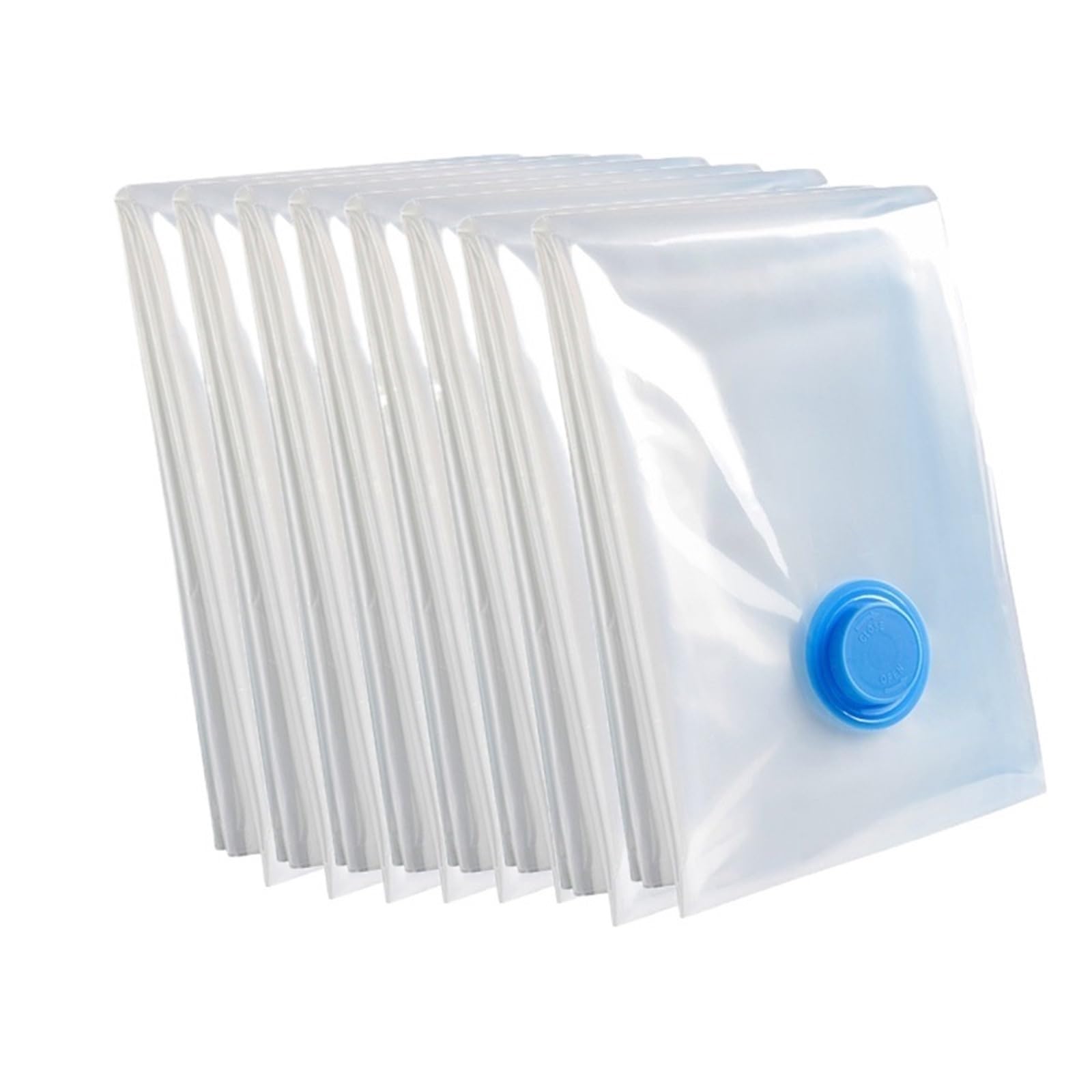 Sacs de rangement sous vide pour vêtements pliables, paquet scellé gain de place 8 pièces