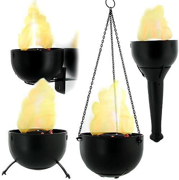 4 in 1 Flame Lamp, 3D Artificial Fire Flames Battery Operated Fake Fire