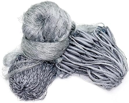 Fishing Net, Monofilament Fishing Fish Gill Net with FloatFish Trap for Saltwater Shoal Fishing Lovers 3 Layers 1.8*30m or 60m Nylon Line Catch Fish Network30m mesh 60x60mm