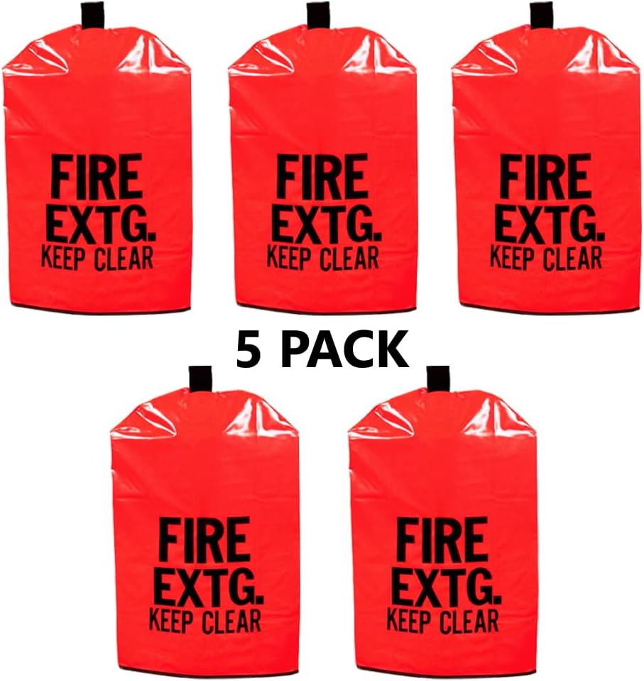 (5 Pack) 30Lb Heavy Duty Indoor Outdoor Fire Extinguisher Covers