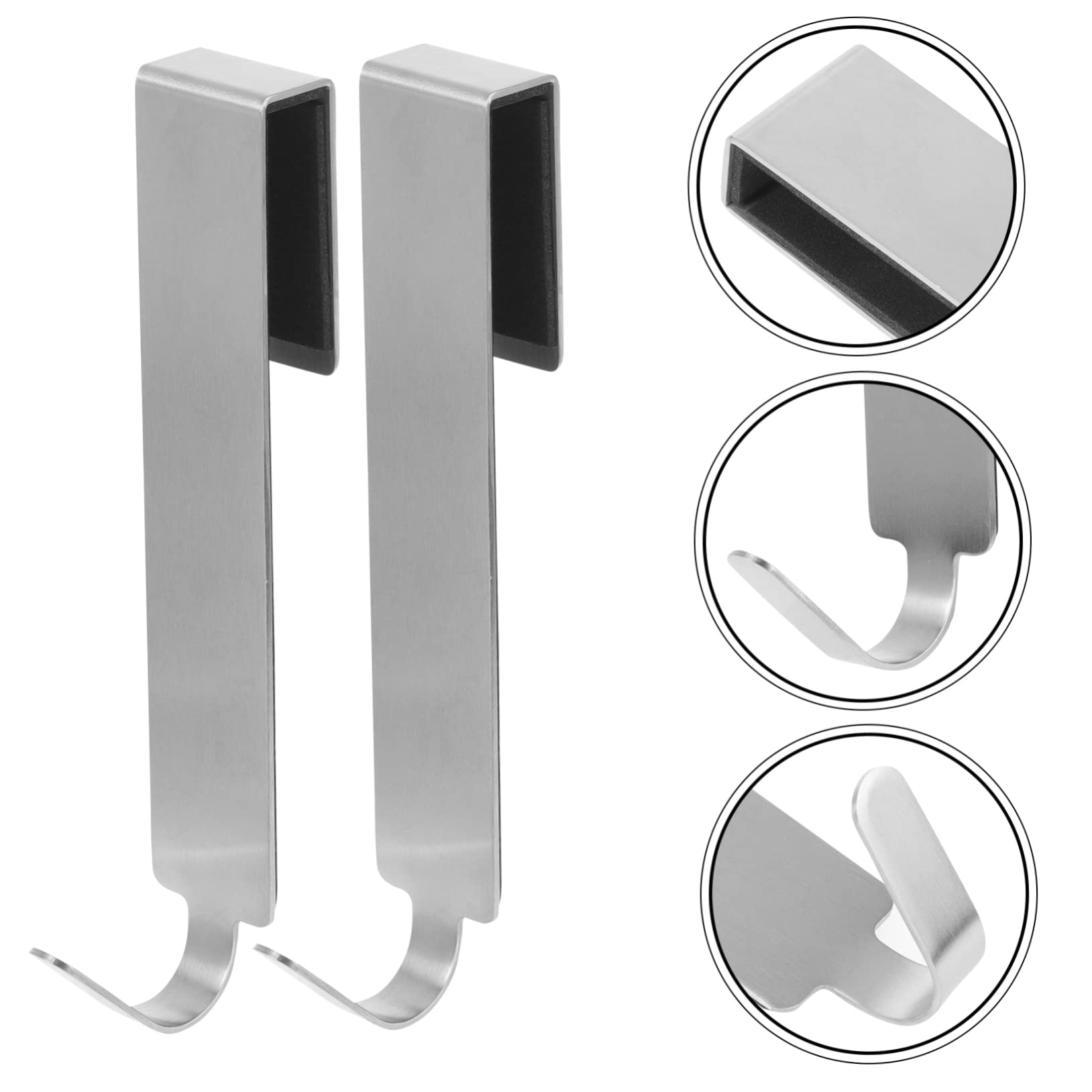 VASDEV Percha de Metal 10 Piezas Gancho de gabinete Ganchos de Acero Inoxidable Ganchos para Colgar Ropa Ganchos para Puerta de Dormitorio Ganchos sin Perforaciones Gancho para Armario To