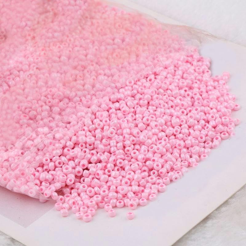 THAYLA 30000 szt. 3 mm niebieskie szklane koraliki z nasionami do produkcji biżuterii, małe koraliki do kucyka, koraliki ryżowe, koraliki do bransoletki, DIY, rękodzieło, DIY