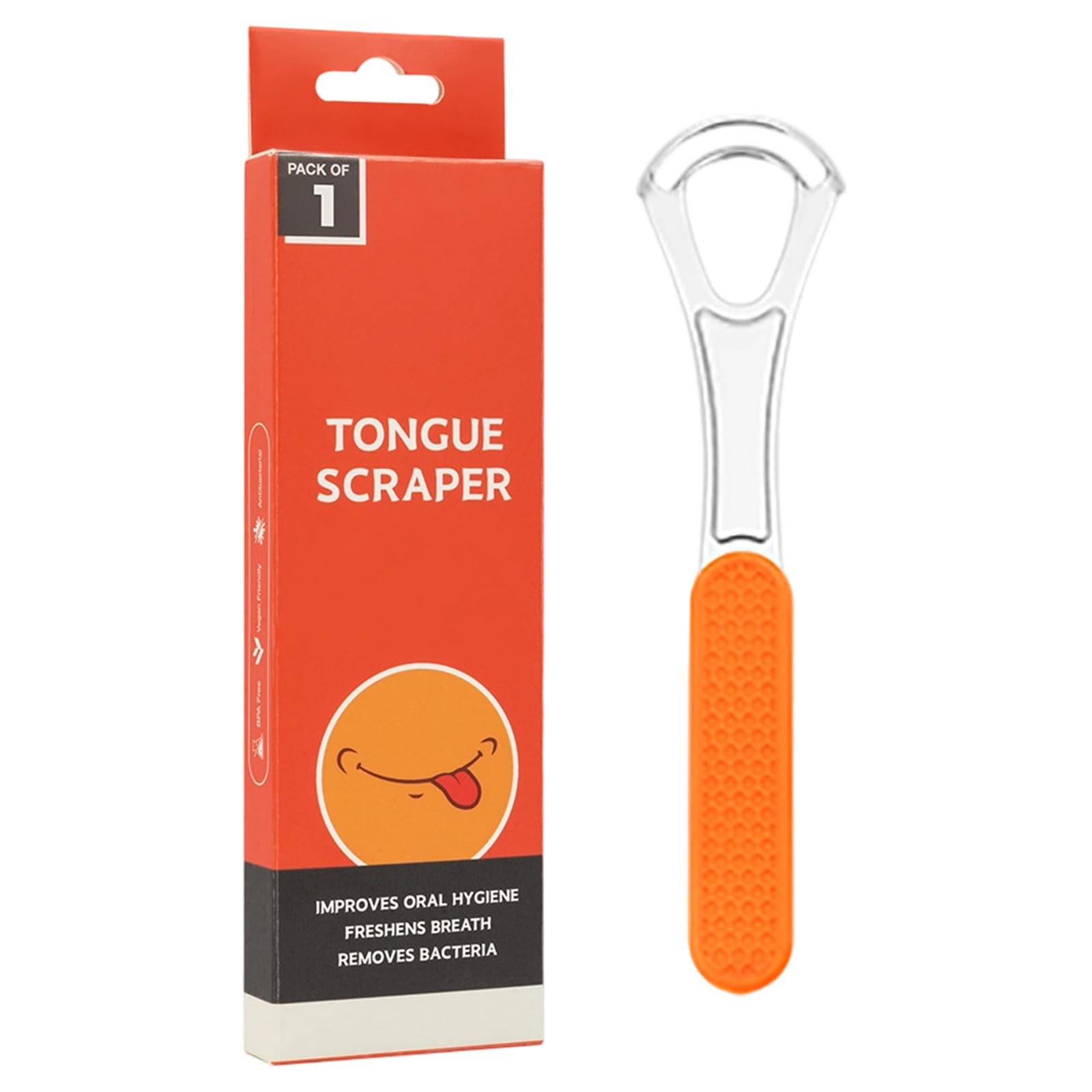 Stainless Steel Tongue Scraper for Adults Double-Layer Tongue Cleaner for Bad Breath Silicone Handle Wide-Head Design Dental Kit