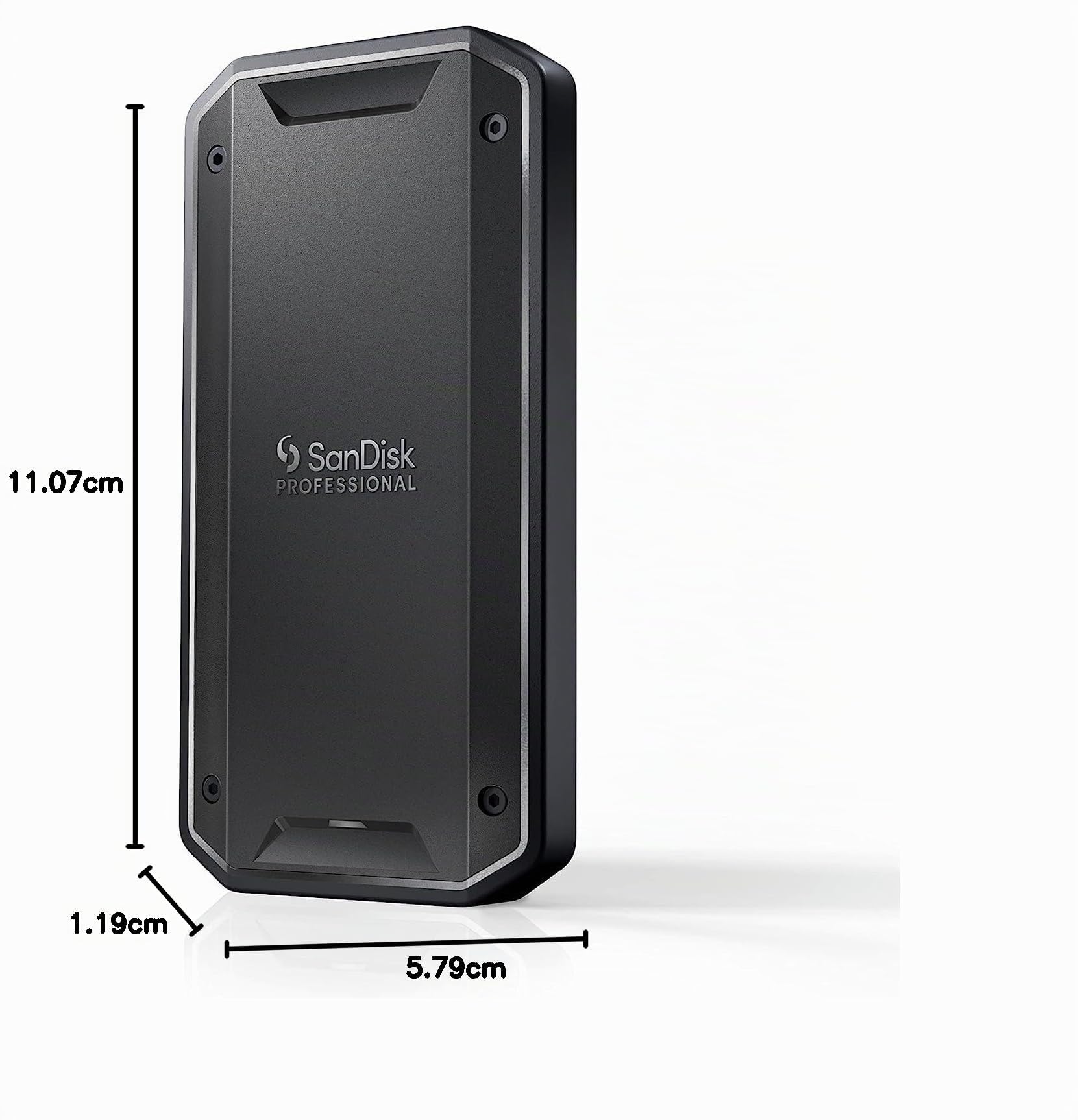 SanDisk Professional 4 TB SSD PRO-G40, fino a 3000 MB/s, unità a stato solido esterna, Thunderbolt 3 (40 Gbps), USB-C (10 Gbps) Ultra-robusta resistenza alla polvere/acqua IP68. Formattato exFAT