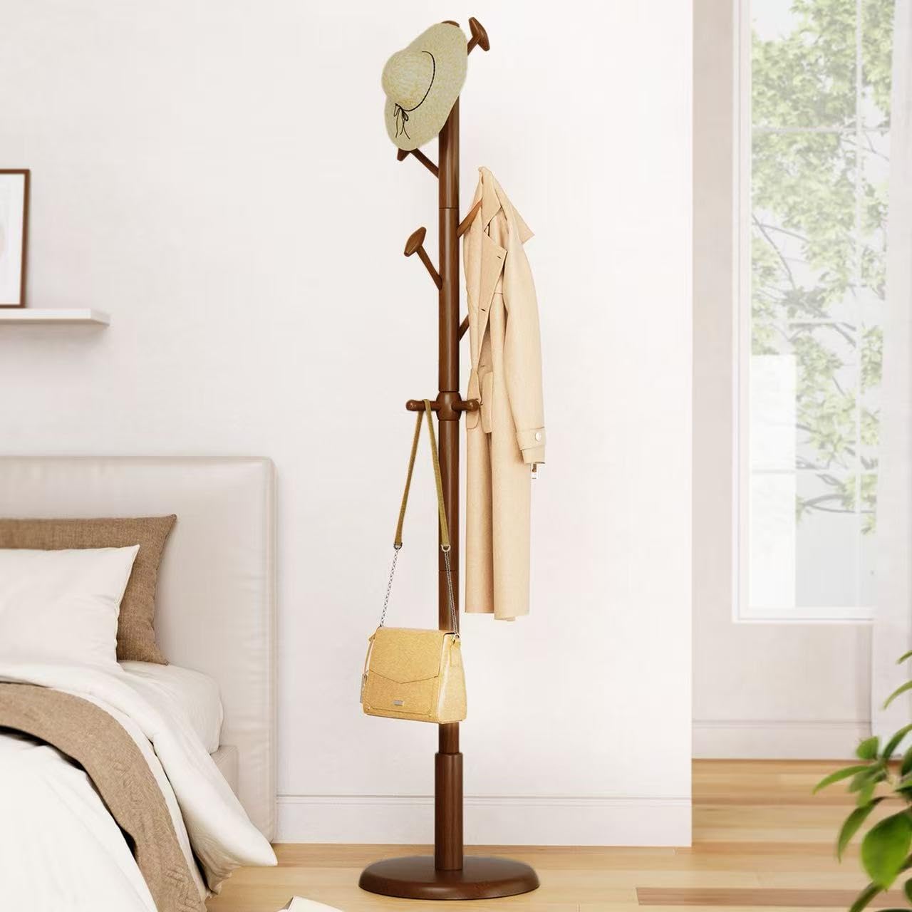 Amazon.com: Taitiy Solid Wood Coat Rack Freestanding Coat Tree