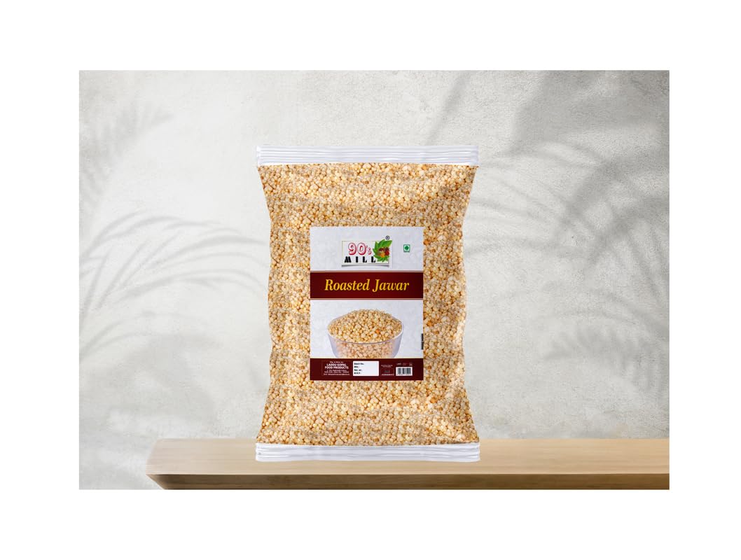 90's MILL Amravati Authentic Sorghum Jowar Jawar Puff Kurmura Kurmure Murmura Murmure Puff Snack | Crispy | Namkeen | Ready to eat | Snacks | Preservatives Free Tea Time Snacks-150g*2Pack 4