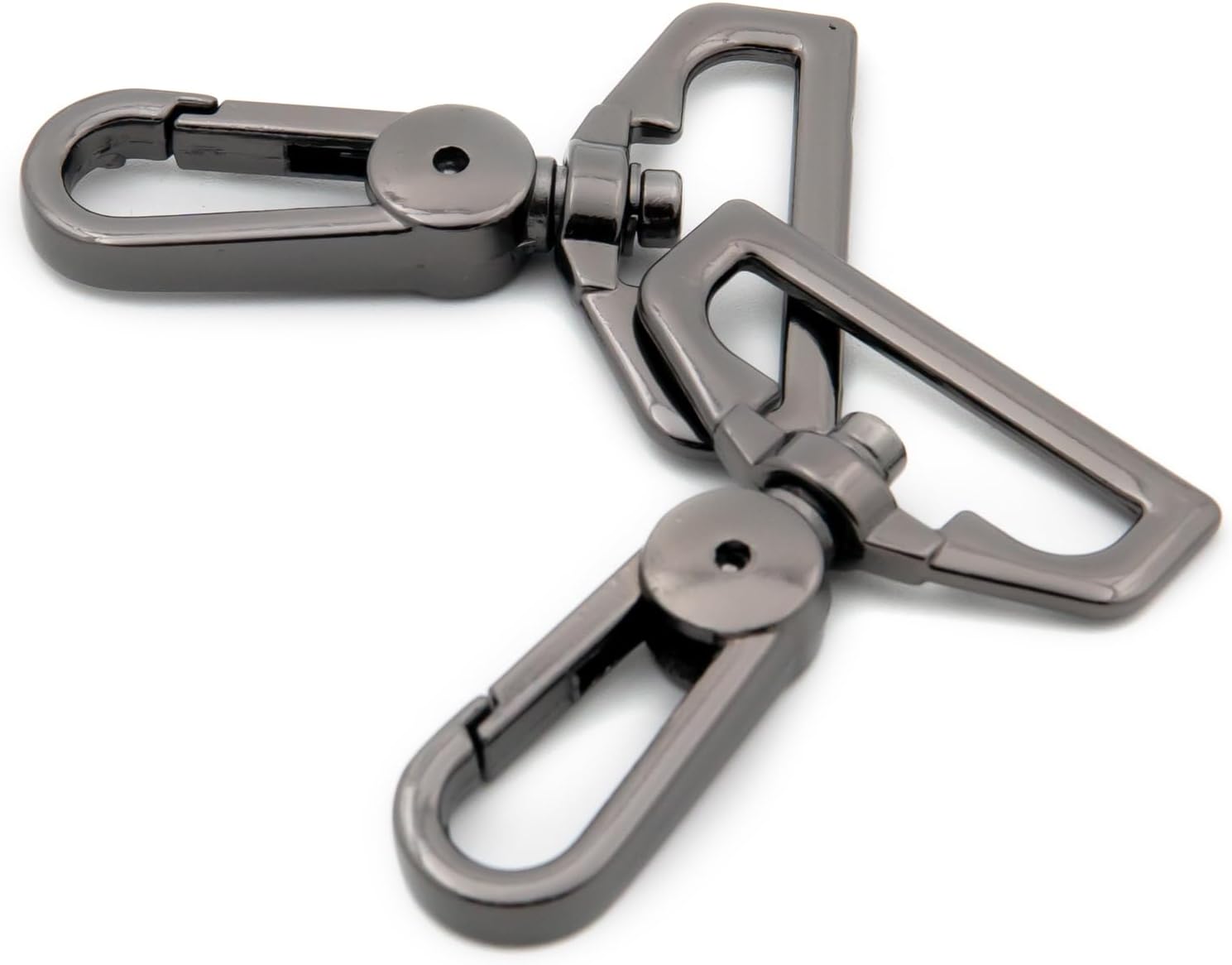 Metal Snap Hooks, 10 PCS Purse Hardware Push Gate Swivel Lobster Claw Clasp (Gunmetal,1 1/4")