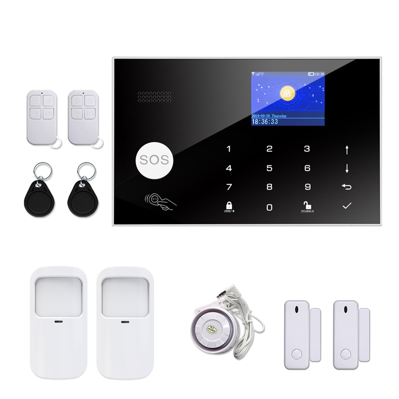 Système d'alarme 4G GSM WiFi avec caméra IP sans fil compatible maison connectée SmartHome