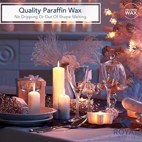 Royal Imports Pillar Candles White Unscented Premium Wax, 40 Hours Burning For Wedding, Spa, Party, Birthday, Holiday, Bath, Home Decor - 2"X6" Inch - Set Of 12 #TOP5