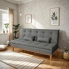 Sofá Cama Reclinável Casal 3 Lugares Suede Premium Ecom Home – Retrátil, Compacto, Confortável e com Almofadas Inclusas