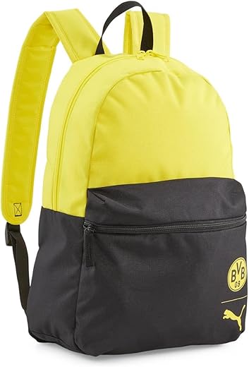 PUMA BVB Fanwear Rucksack Schwarz mit Cyber Yellow Akzenten