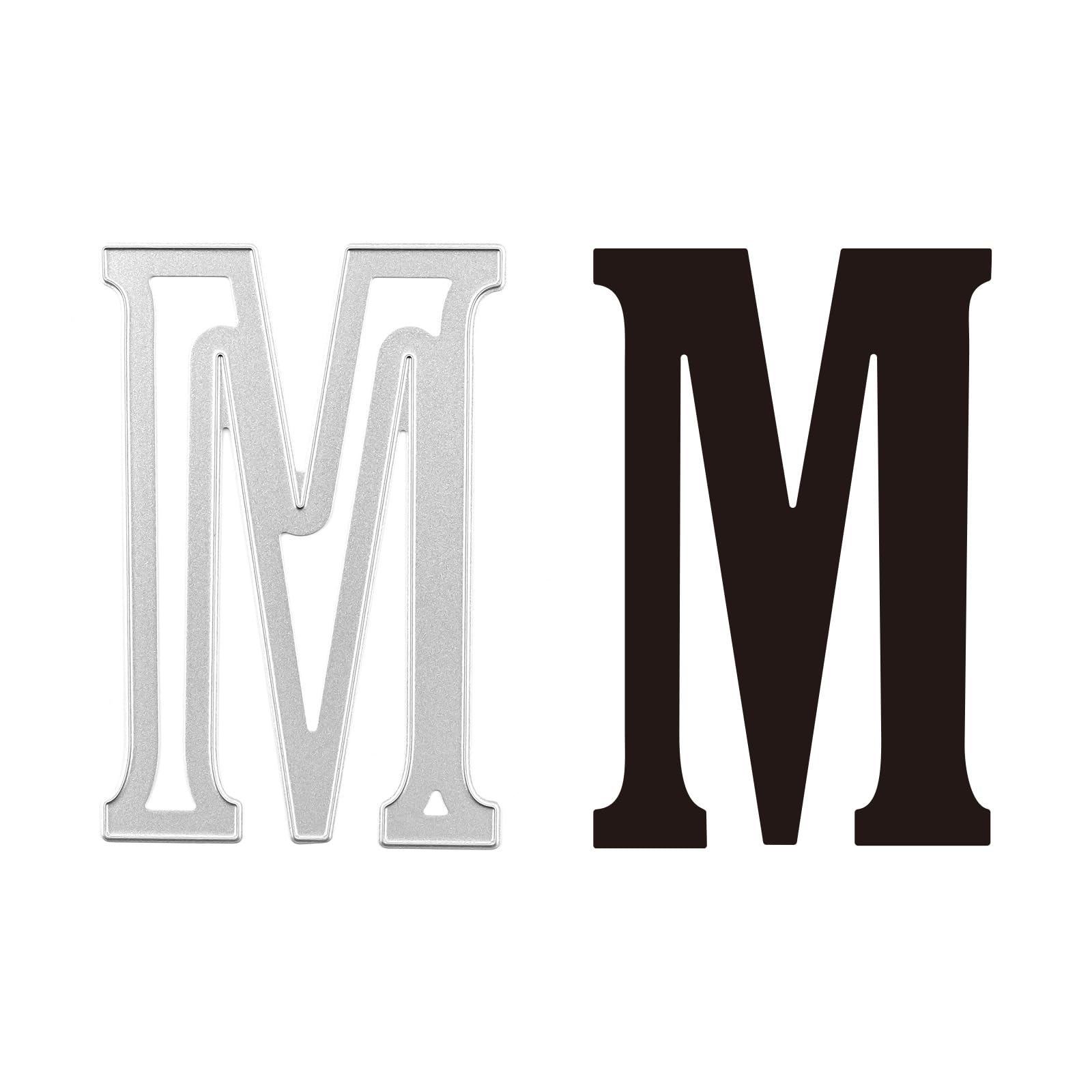 Briartw 4-Inch 'M' Uppercase Letter Cutting Die | 10cm Height Alphabet Metal Stencil for Cardmaking, Scrapbooking & DIY Crafts | Perfect for Embossing Decorations and Stress Relief