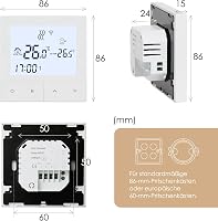 BEOK CONTROLS WiFi Termosztát Padlófűtéshez - Digitális Okos Szobatermosztát Elektromos Fűtéshez, Alexa Google Home Kompatibilis 16A Fehér 6