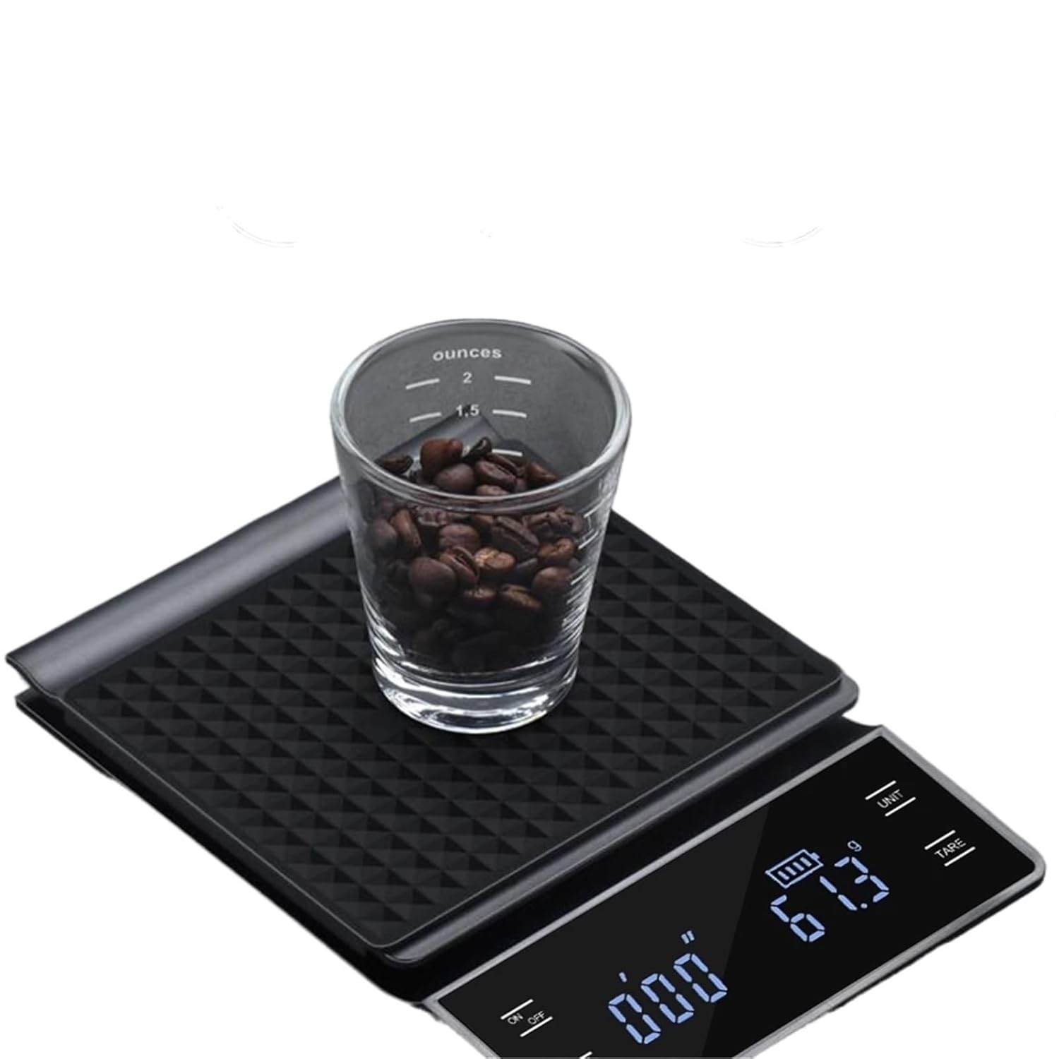 Electronic Scale, Auto Timer G/oz/ml High Precision Digital Coffee Kitchen Weight Scale Rechargeable Type-C 3KG/0.1g LED Display Electronic,for Meal Prep, Baking and Cooking(Chargeable Type)