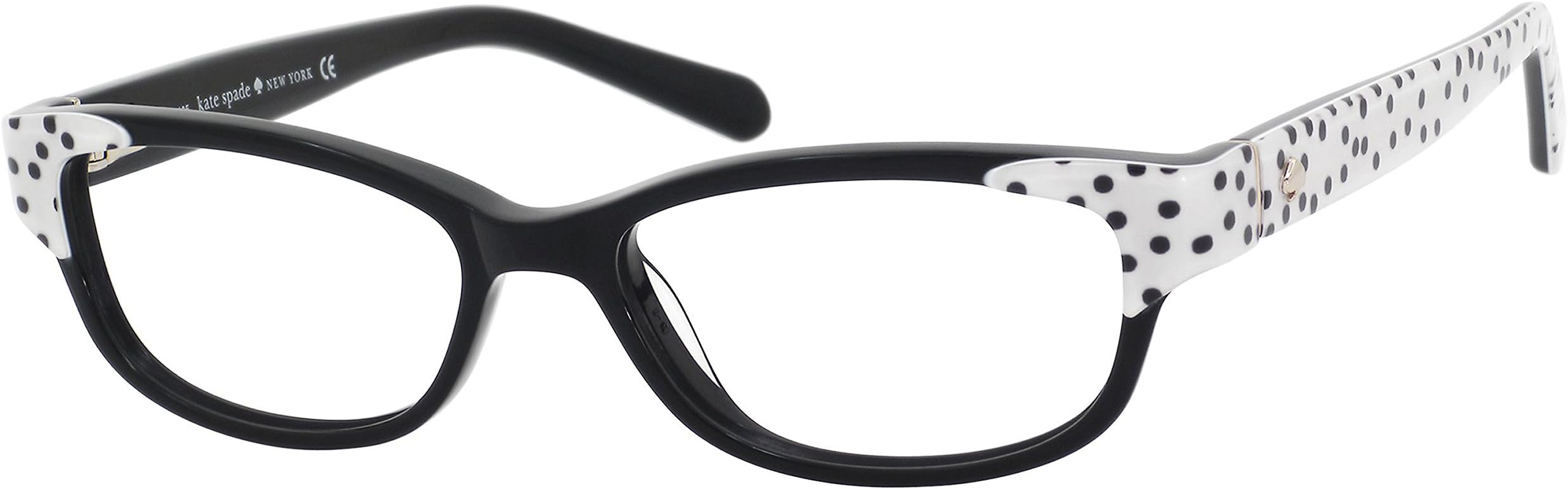 Kate Spade Rx Eyeglasses - Alease Black White / Frame only with demo lenses.