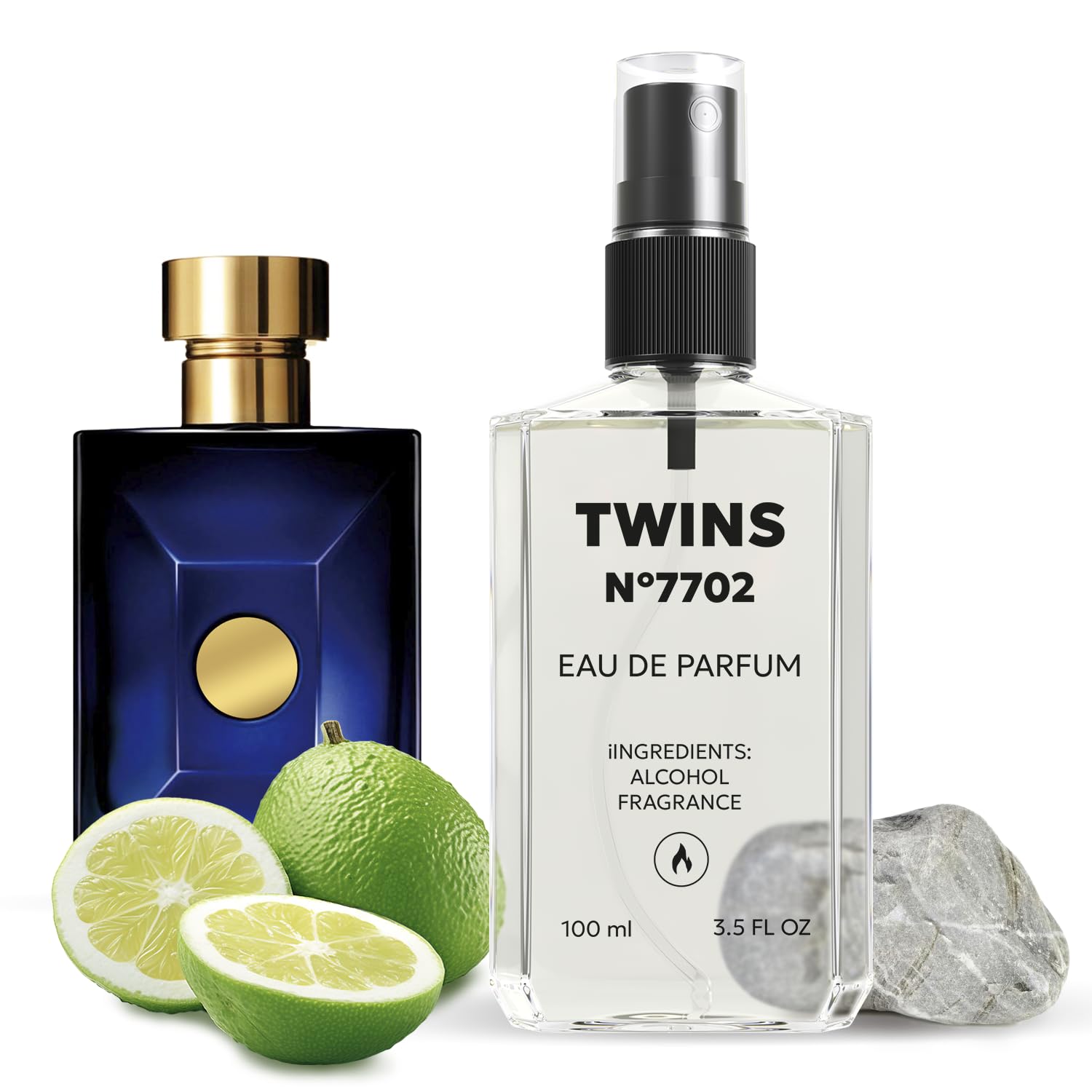 TWINS Impression of Dylan Blue | Perfume for Men Eau de Parfum | No.7702 | 3.4 Fl Oz / 100 ml