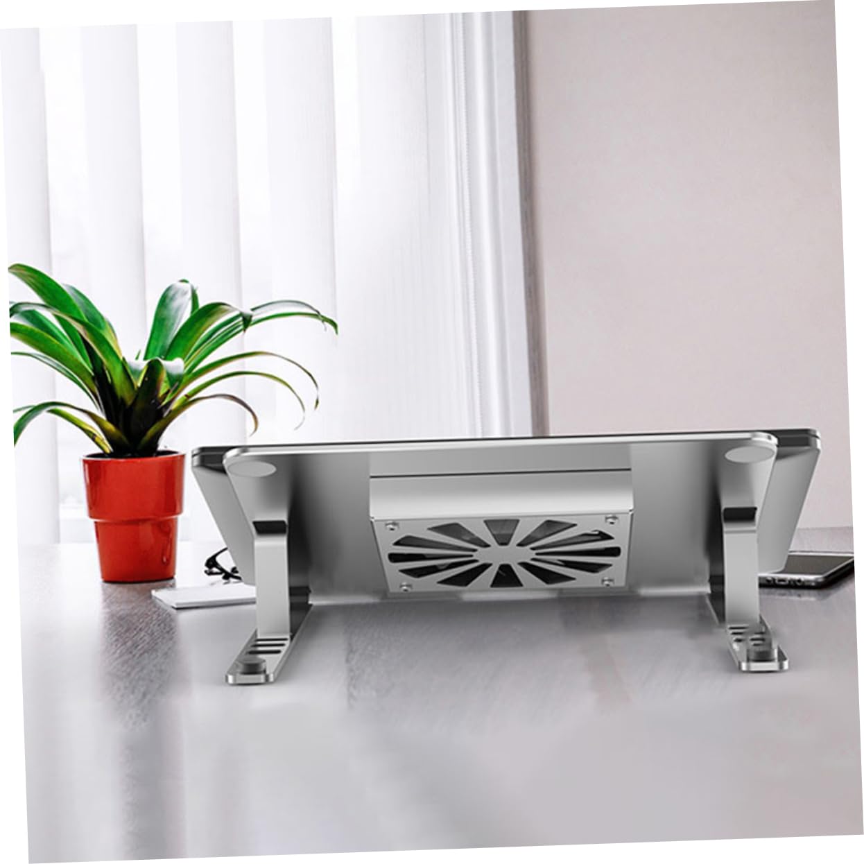 Operitacx Refroidisseur pour Ordinateur Portable glacière Ajustable Refroidisseur d'air pour Ordinateur Portable Refroidisseur de Ventilateur d'ordinateur Portable Silver