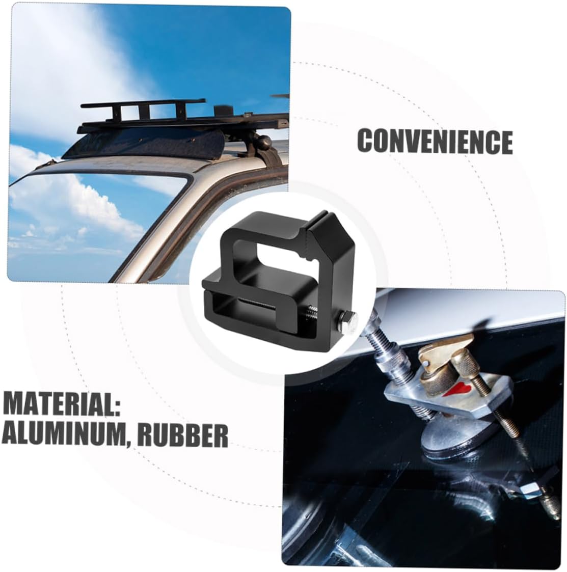 SOLUSTRE 2pcs Truck Roof Clamp Mounting Clamps for Camper Shell Tonneau Cover Pickup Truck Bed Covers Overlanding Accessories