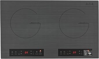 Double Induction Cooktop,4000W Electric Induction Cooker with LED Sensor Touch Power & Temp Adjustable 3 Hour Timer Function Electric Stove Burner for7.87 Inches Diameter Pots & Pans