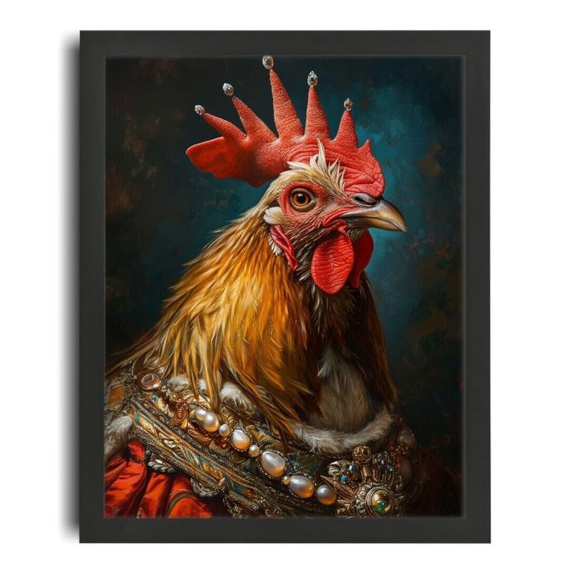 Affiche de coq de la Renaissance sur toile haut de gamme pour intérieur raffiné