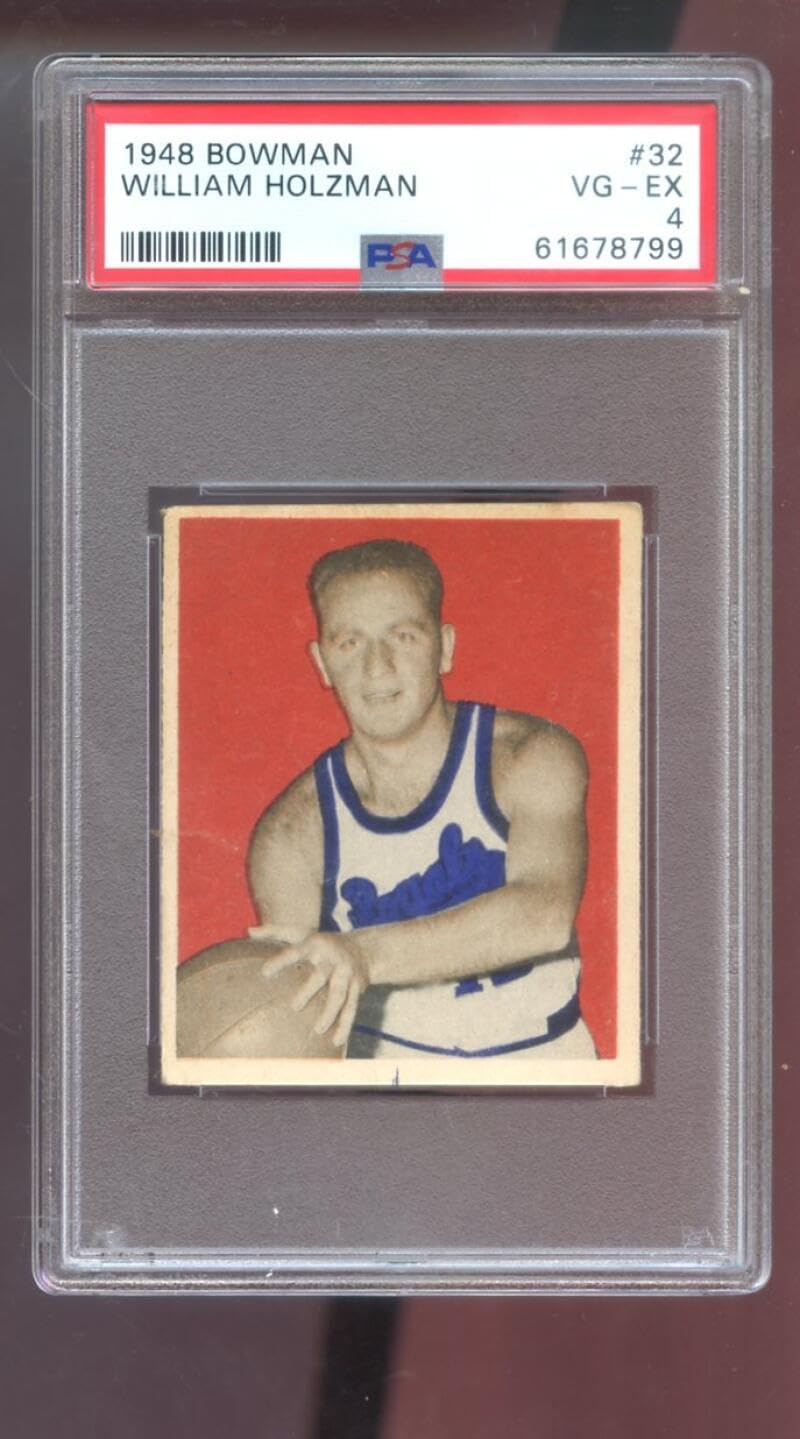 1948 Bowman #32 William Red Holzman ROOKIE RC PSA 4 Graded Basketball Card 48 Rochester Royals