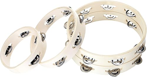 Vista 29 de Musfunny - Tambor de mano de 6 pulgadas, de abedul y metal, para percusión, juguete musical educativo, instrumento para KTV, fiesta, juegos de niños