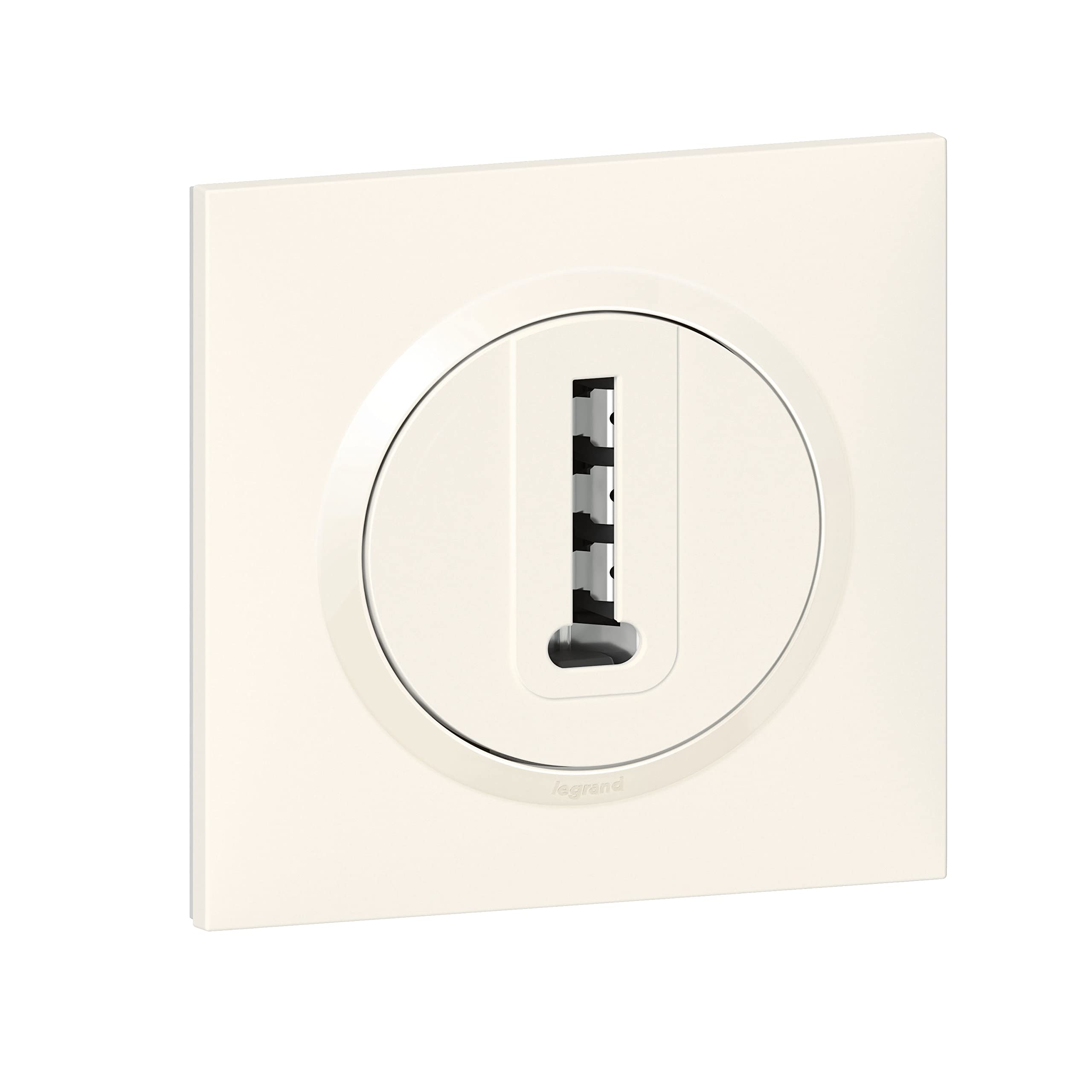 Legrand Dooxie - Presa TV Semplice Bianca - Leg95017 BLC CPT - Ottimizzata Per Ultra HD E 4K - Con Piastra E Meccanismo - Attacco Per Cavo Coassiale