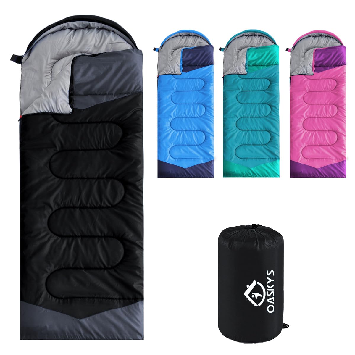 oaskys Camping Sleeping Bag - 3 Season Warm -25 oaskys Camping Sleeping Bag - 3 Season Warm -25