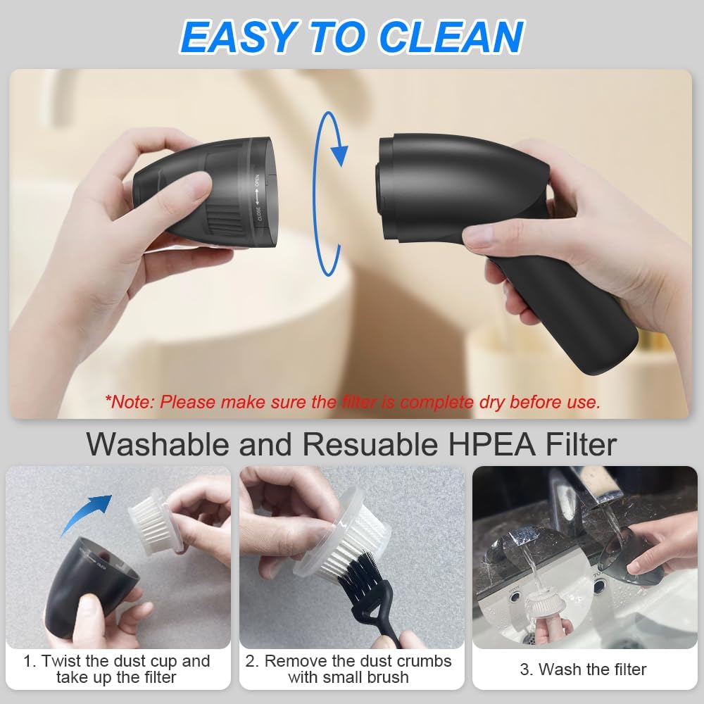4.3Kpa Keyboard Vacuum Cleaner Portable Computer Vacuum Handheld Vacuum Cleaner Cordless Dust Cleaner for Car Sewing Machine Pet Hairs Crumbs Laptop Desktop Piano