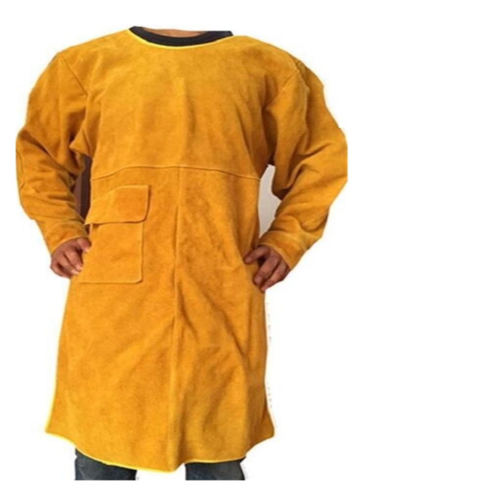 Leather Welder Welding Clothing Flame Retardant Overalls Apron Metal Protect Suit(L)