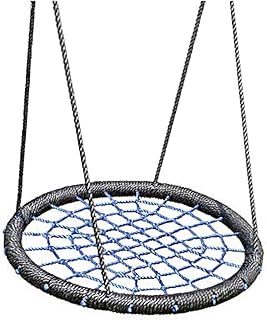 Columpio plegable Spider Web Swing Cuerda de nylon Seguro y duradero Desmontable Colgante Silla giratoria Hamaca ajustable Asiento con accesorios para interiores y exteriores Oscilación ajustable