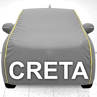 Car Cover for Hyundai Creta All Model &amp; Years (2015-2025) 100% Waterproof with Mirror Pockets, Triple Stitched Bottom Elas...