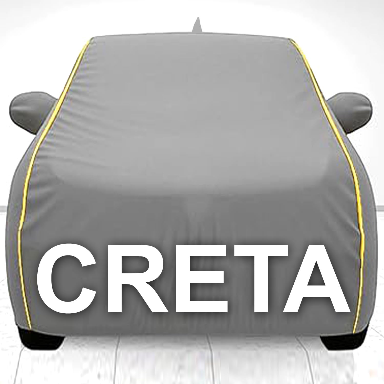 Car Cover for Hyundai Creta All Model & Years (2015-2025) 100% Waterproof with Mirror Pockets, Triple Stitched Bottom Elastic Dustproof Full Body Protection (Heat & UV Resistant- Grey-image-12
