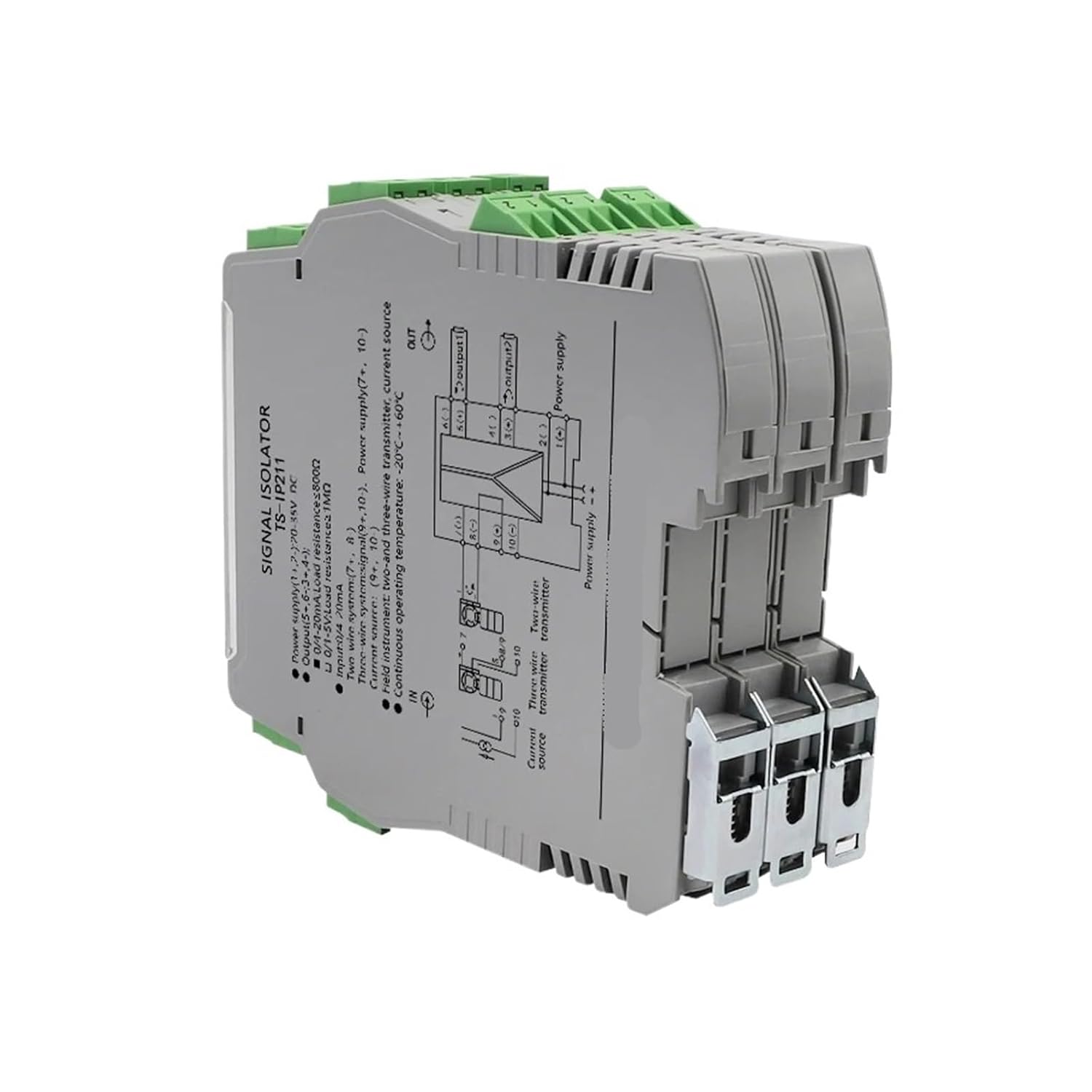 1PCS Active Passive Universal Signal Isolator 4-20ma 2500v | Isolation Splitter Analog Transmitter Dc Isolation(2 in 2 out)