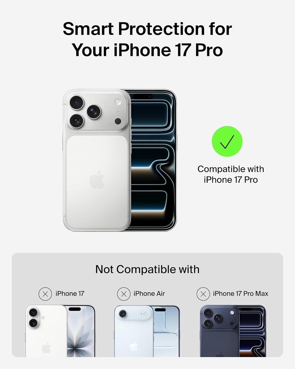 Belkin for iPhone 17 Pro Case, Protect, MagSafe Compatible w/Anti-Scratch & Anti-Yellowing Treated Coating, Touch Sensitive Camera Control - Military Grade, Slim Design, Shockproof, Protective - Image 2