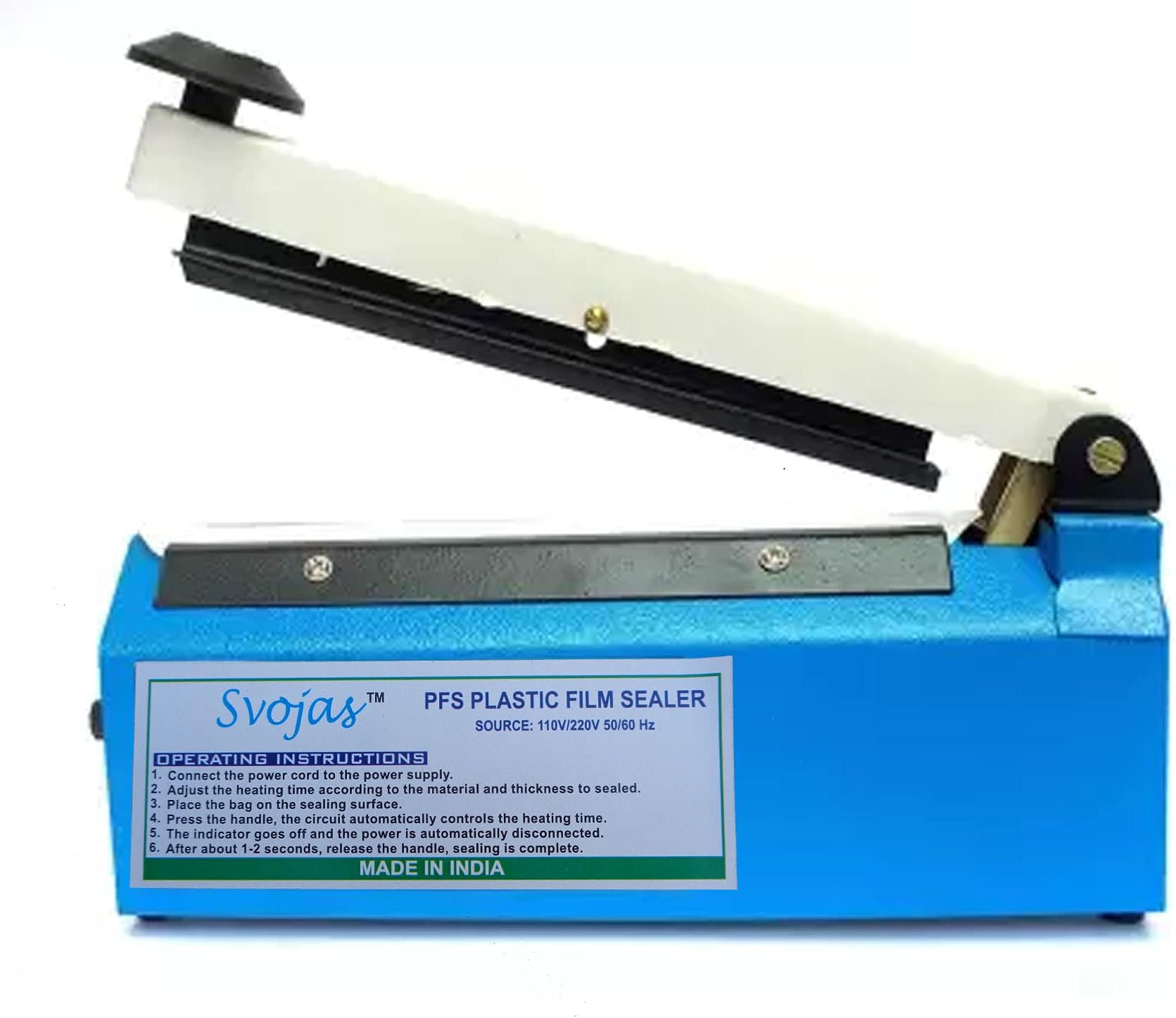 Svojas Sealing Machine for Use Plastic Polythene Bag Seal, 8 Inch, Multicolour