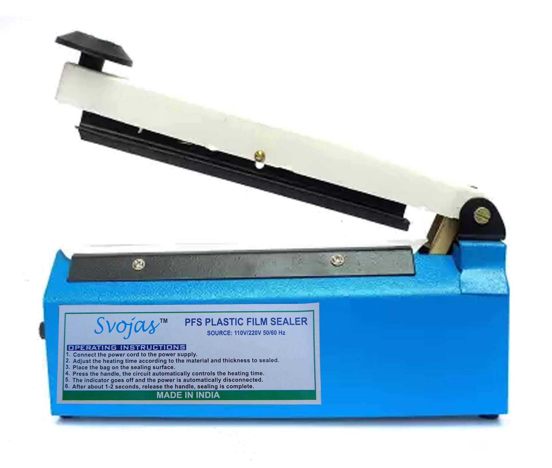 Svojas Sealing Machine for Use Plastic Polythene Bag Seal, 8 Inch, Multicolour