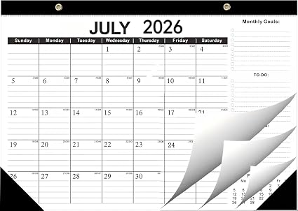 Kyweel 2026-2027 Desk Calendar, 12 Month Desk Calendar/Wall Calendar Combo, 17" x 12", July 2026-June 2027, Highlight Holidays, Planning Calendar, Thick Paper