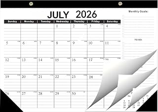 Kyweel 2026-2027 Desk Calendar, 12 Month Desk Calendar/Wall Calendar Combo, 17" x 12", July 2026-June 2027, Highlight Holidays, Planning Calendar, Thick Paper