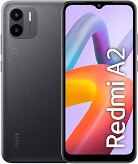 Xiaomi Redmi A2 Noir 2 Go de RAM 32 Go de ROM, 1 to de Stockage Extensible et Batterie de 5 000 mAh (Version Britannique, 2 Ans) DÉBLOQUÉ sur Tous Les réseaux