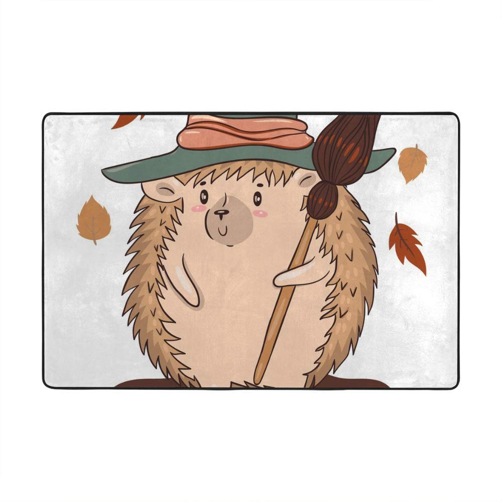 Tapis mignon dessin animé hérisson grand tapis salon en velours corail 152x99cm Ruchen