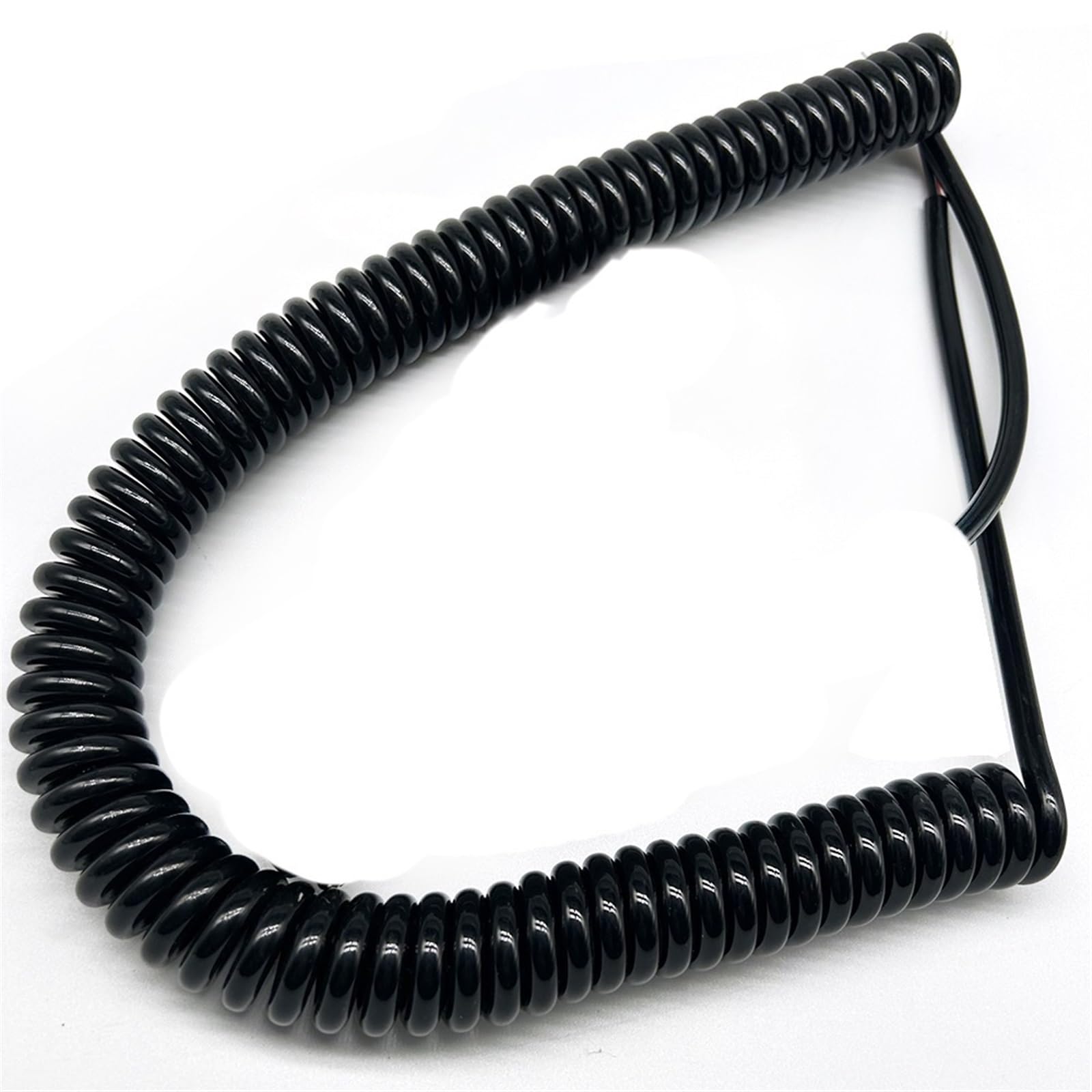 Cable Cord 2 Cores 1.5mm2 Square Spiral Electrostatic Grounding Spring Wire Alarm Grounding Cable Spiral Extension (Size : Spiral Length 0.5meters)