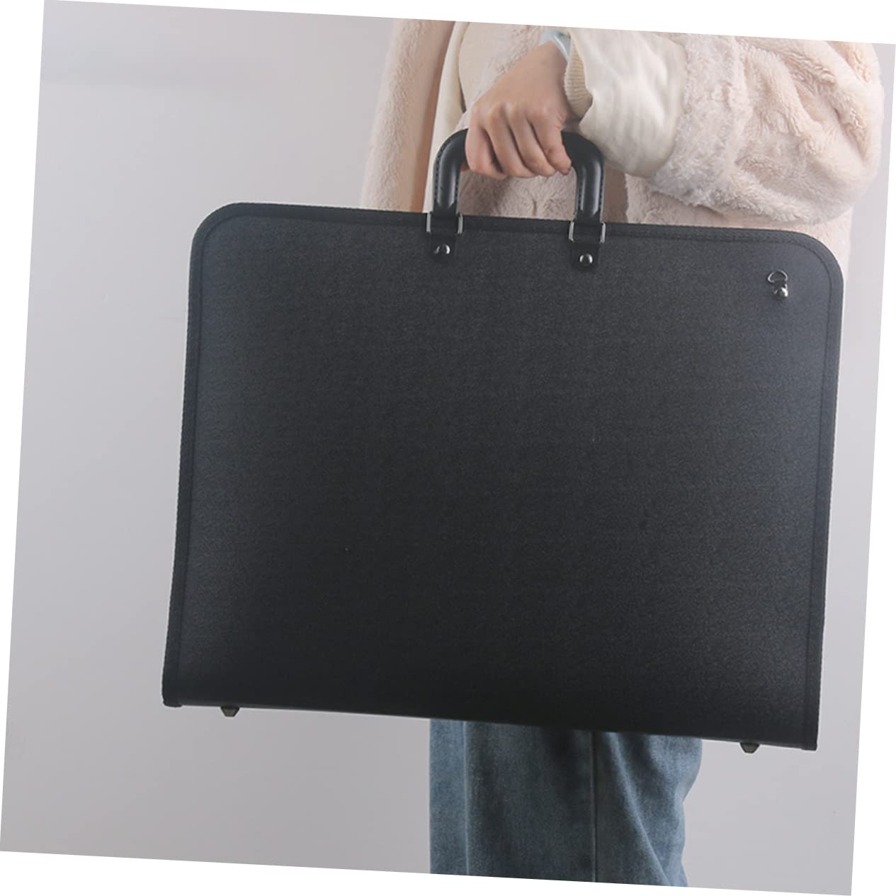 STOBOK Borsa Portadisegni Portatile con Manico, Tessuto Oxford 600d, Facile da Trasportare, per Artisti e Studenti D'arte, per Disegni e Forniture Artistiche