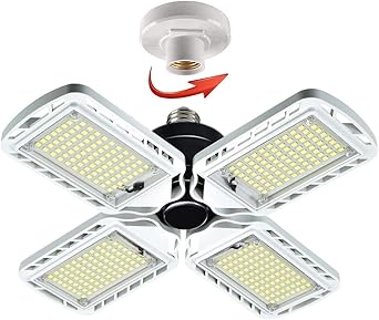 Amazon Co Jp ガレージライト Ledガレージライト 352個のled ビーズ 70lm E26 ガレージライト天井 Ledショップライト 80w 変形可能ガレージライト Ledガレージ照明ガレージ電球 ガレージライト ガレージ 納屋 ショップ用天井led ホーム キッチン