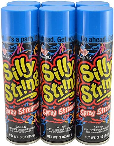 Blue Silly String, Made in USA | 3 oz. (6 Pack)