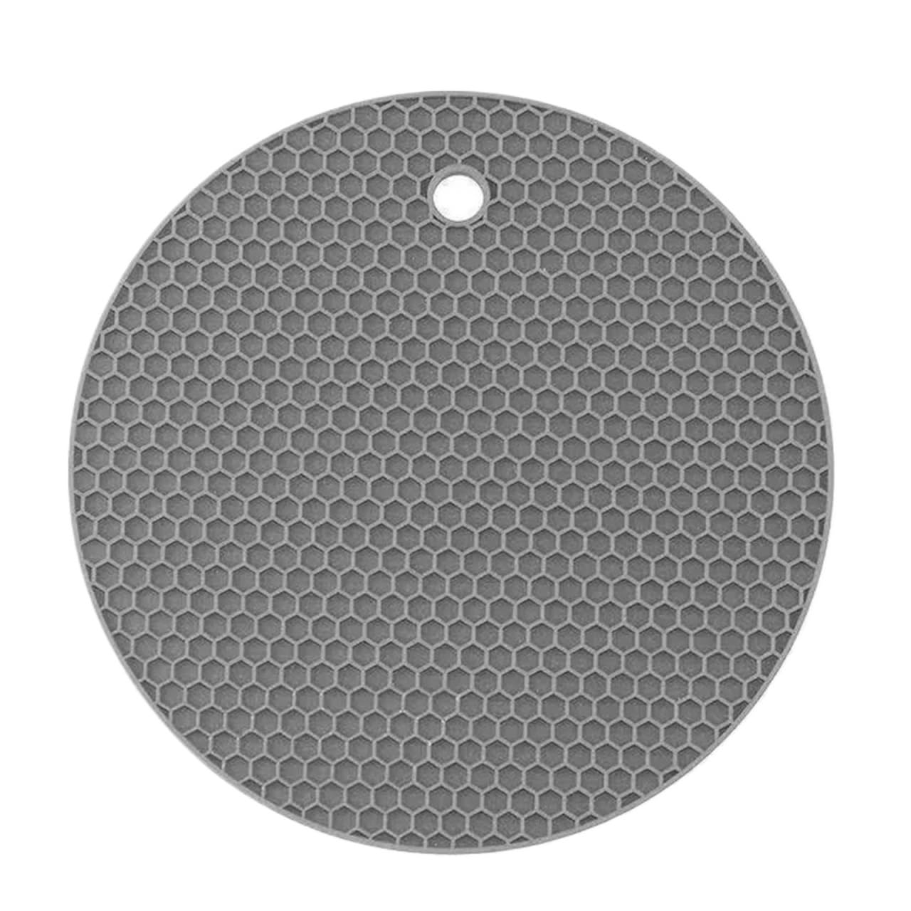 4 Piezas de Soportes Silicona for ollas, Almohadillas aislantes for vajilla, Antideslizantes Flexibles Resistentes al Calor for lavavajillas para Ollas y Sartenes Calientes(Grey)