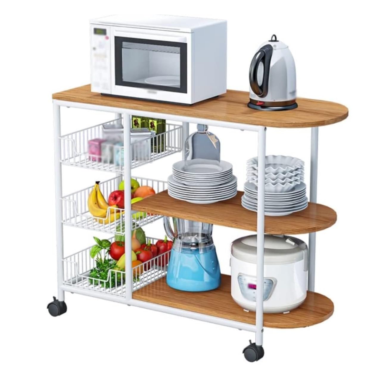 Étagère à micro-ondes pour organiser les épices et ranger la cuisine