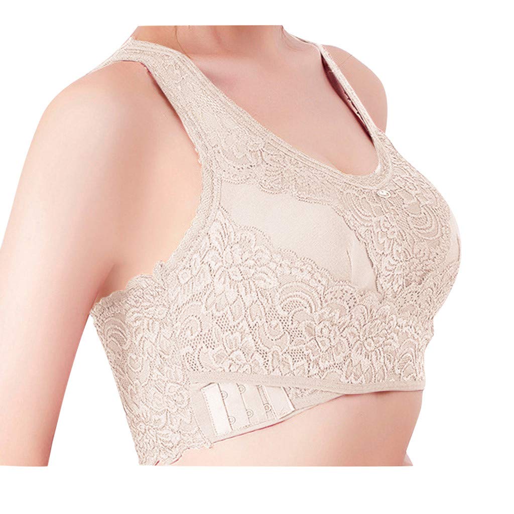 Women Front Cross Straps Bra, Wireless Breathable Silk Bra Gentle Bra Curved Bra Gathered Push Up Bra No Bulging No Sagging