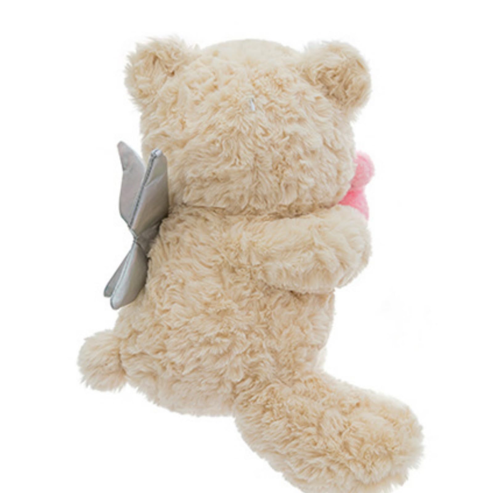 Niedliches Teddybär Plüschtier mit Blume und Flügeln, Kuscheltier Bär, WeichesTeddybären Stofftier Geschenk für Kinder & Erwachsene (60cm,mi)